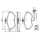 Колодки тормозные дисковые для AUDI A4(8D2, 8D5, 8E2, 8E5, 8EC, 8ED, B5, B6, B7), A6(4B2, 4B5, C5) / VW PASSAT(3B2, 3B5) <b>BOSCH 0 986 494 042</b>