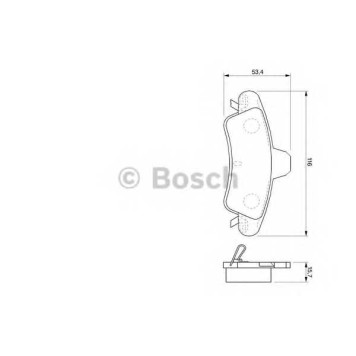 Колодки тормозные дисковые для FORD MONDEO(BAP,BFP,BNP) <b>BOSCH 0 986 424 744</b>