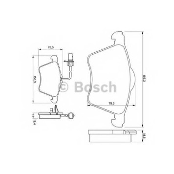 Колодки тормозные дисковые для FORD GALAXY(WGR) / VW SHARAN(7M6,7M8,7M9) <b>BOSCH 0 986 424 780</b>