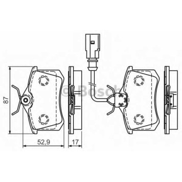 Колодки тормозные дисковые для FORD GALAXY(WGR) <b>BOSCH 0 986 494 025</b>
