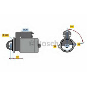 Стартер 1кВт для SUBARU FORESTER, IMPREZA, LEGACY, OUTBACK <b>BOSCH 0 986 023 470</b>