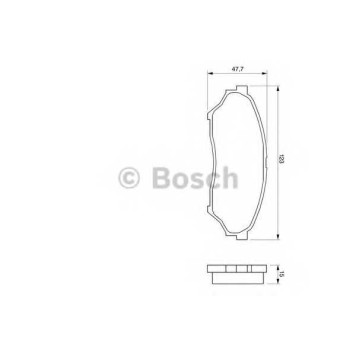 Колодки тормозные дисковые для MITSUBISHI PAJERO MINI(H5#A), PAJERO PININ(H6#W,H7#W) <b>BOSCH 0 986 424 713</b>