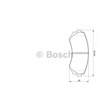 Колодки тормозные дисковые для NISSAN ALMERA(N15), PATROL GR(Y61), PATROL, SKYLINE(R32), SUNNY(N14) <b>BOSCH 0 986 424 489</b>