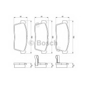 Колодки тормозные дисковые для DAIHATSU CHARADE, COPEN, CUORE, SIRION, TREVIS, YRV / NISSAN PIXO / SUZUKI ALTO, CARRY, IGNIS <b>BOSCH 0 986 424 695</b>