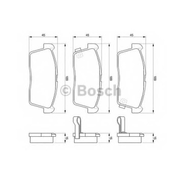 Колодки тормозные дисковые для DAIHATSU CHARADE, COPEN, CUORE, SIRION, TREVIS, YRV / NISSAN PIXO / SUZUKI ALTO, CARRY, IGNIS <b>BOSCH 0 986 424 695</b>