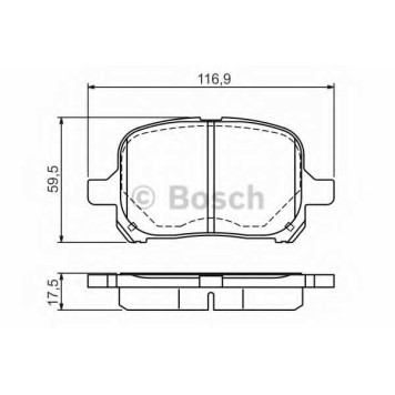 Колодки тормозные дисковые для LEXUS ES, RX / TOYOTA AVALON, CAMRY, HARRIER, PREVIA <b>BOSCH 0 986 424 639</b>