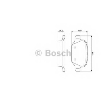 Колодки тормозные дисковые для FIAT LINEA(323), PUNTO(199) / LANCIA LYBRA(839AX,839BX) <b>BOSCH 0 986 424 553</b>