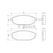 Колодки тормозные дисковые для HYUNDAI GALLOPER(JK-01), SONATA(EF) / MITSUBISHI GALLOPER(JK-01) <b>BOSCH 0 986 424 727</b>