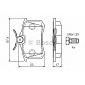 Колодки тормозные дисковые для CITROEN C3, C4 CACTUS, C8, DS3 / FIAT ULYSSE / LANCIA PHEDRA / PEUGEOT 2008, 207, 208, 807 <b>BOSCH 0 986 424 751</b>