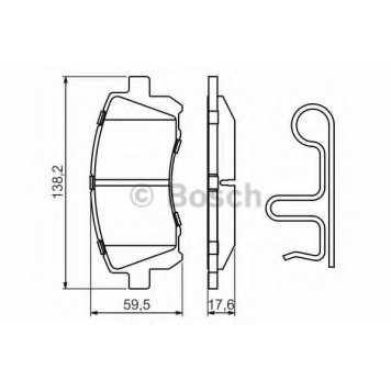 Колодки тормозные дисковые для SUBARU FORESTER(SF), IMPREZA(GC,GD,GF,GFC,GG), LEGACY OUTBACK(BG), LEGACY(BD,BE,BG,BH), OUTBACK(BE,BH) <b>BOSCH 0 986 424 700</b>