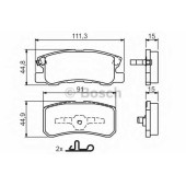 Колодки тормозные дисковые для CHRYSLER CIRRUS / MITSUBISHI ASX, GRANDIS, LANCER, OUTLANDER, PAJERO, SAPPORO, SIGMA SCORPION <b>BOSCH 0 986 424 717</b>