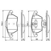 Колодки тормозные дисковые для CITROEN C4 / PEUGEOT 207, 208, 3008, 307, 308, 408, RCZ / SKODA CITIGO / VW BEETLE, JETTA, LOAD UP, UP <b>BOSCH 0 986 424 825</b>