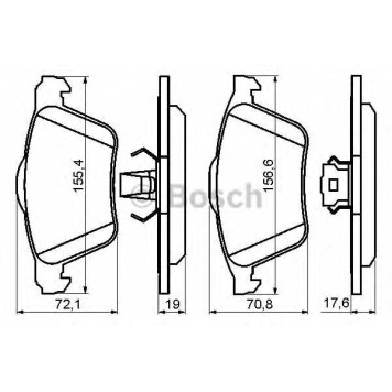 Колодки тормозные дисковые для VOLVO S60, V70(SW), XC70 CROSS COUNTRY, XC90 <b>BOSCH 0 986 494 158</b>