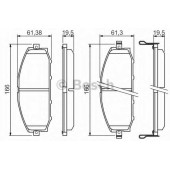 Колодки тормозные дисковые для NISSAN PATROL GR(Y61), PATROL <b>BOSCH 0 986 494 150</b>