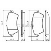 Колодки тормозные дисковые для LAND ROVER FREELANDER(LN,LN#) <b>BOSCH 0 986 424 721</b>