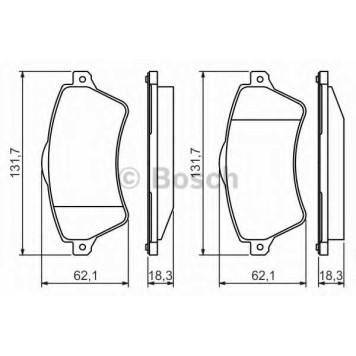 Колодки тормозные дисковые для LAND ROVER FREELANDER(LN,LN#) <b>BOSCH 0 986 424 721</b>