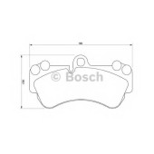Колодки тормозные дисковые для PORSCHE CAYENNE(955,9PA) / VW TOUAREG(7L6,7L7,7LA) <b>BOSCH 0 986 424 740</b>