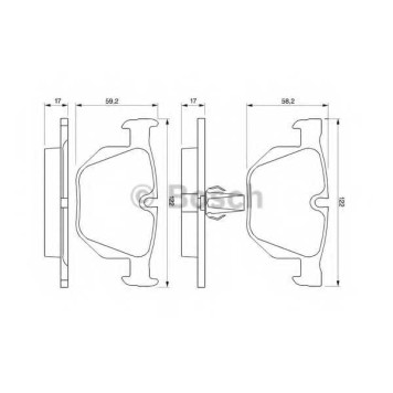 Колодки тормозные дисковые для BMW 5(E60,E61), 6(E63,E64) <b>BOSCH 0 986 424 766</b>