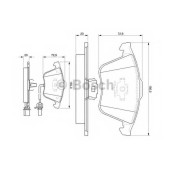 Колодки тормозные дисковые для AUDI A4(8EC,8ED,8H7,8HE,B6,B7), A6(4F2,4F5,4FH,C6) <b>BOSCH 0 986 494 104</b>