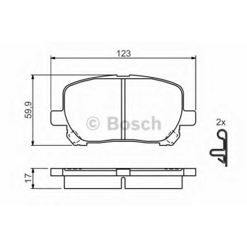 Колодки тормозные дисковые для TOYOTA AVENSIS(#ACM2#,#CLM2#), NOAH/VOXY(#AZR6#) <b>BOSCH 0 986 424 761</b>
