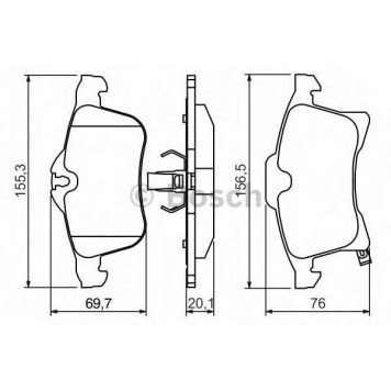 Колодки тормозные дисковые для CHEVROLET ZAFIRA / OPEL ADAM, ASTRA(F07#, L08, L35, L48, L67, L69, L70), COMBO, CORSA(F08, F68, W5L), MERIVA, ZAFIRA(A05) <b>BOSCH 0 986 424 707</b>
