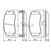 Колодки тормозные дисковые для HYUNDAI COUPE(GK), ELANTRA(HD), SONATA(EF,NF), TUCSON(JM) / KIA MAGENTIS(GD,MG), SOUL(AM), SPORTAGE(JE#,KM#) <b>BOSCH 0 986 424 815</b>