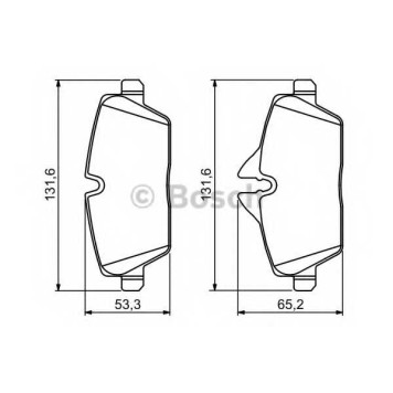 Колодки тормозные дисковые для BMW 1(E81,E82,E87,E88) <b>BOSCH 0 986 494 120</b>