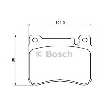 Колодки тормозные дисковые для MERCEDES C(S203,W203), CLC(CL203), CLK(A209,C209), SLK(R171) <b>BOSCH 0 986 494 166</b>