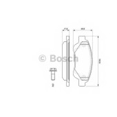 Колодки тормозные дисковые для CITROEN C1(PM#,PN#) / PEUGEOT 107, 108 / TOYOTA AYGO(KGB1#,KGB4#,PAB4#,WNB1#) <b>BOSCH 0 986 494 065</b>