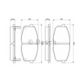 Колодки тормозные дисковые для HYUNDAI i30 CW(FD), i30(FD) / KIA CARENS(FJ), CERATO KOUP(TD), CERATO(TD) <b>BOSCH 0 986 424 811</b>