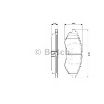 Колодки тормозные дисковые для CHEVROLET AVEO(T200,T250,T255,T300), COBALT, KALOS, SPIN / DAEWOO KALOS(KLAS) <b>BOSCH 0 986 424 818</b>