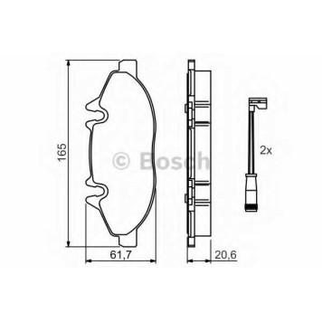 Колодки тормозные дисковые для MERCEDES VIANO(W639), VITO(W639) <b>BOSCH 0 986 494 081</b>