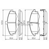 Колодки тормозные дисковые для HYUNDAI ELANTRA(XD), MATRIX(FC) / KIA CERATO(LD) <b>BOSCH 0 986 424 810</b>