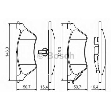 Колодки тормозные дисковые для CHRYSLER VOYAGER(RG,RS) <b>BOSCH 0 986 424 816</b>