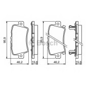 Колодки тормозные дисковые для HONDA CIVIC(FK,FN) <b>BOSCH 0 986 494 249</b>