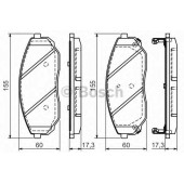 Колодки тормозные дисковые для KIA SORENTO(JC) <b>BOSCH 0 986 494 143</b>