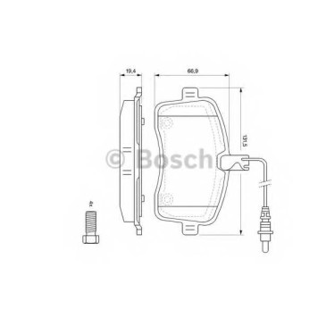 Колодки тормозные дисковые для PEUGEOT 407(6D#,6E#) <b>BOSCH 0 986 494 097</b>