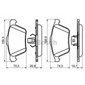Колодки тормозные дисковые для VOLVO XC90 <b>BOSCH 0 986 494 159</b>
