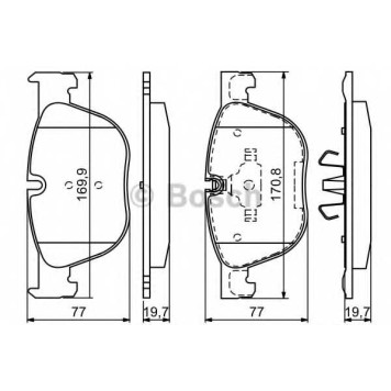 Колодки тормозные дисковые для BMW X5(E70,F15,F85), X6(E71,E72,F16,F86) <b>BOSCH 0 986 494 191</b>