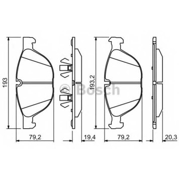 Колодки тормозные дисковые для BMW X5(E70,F15,F85), X6(E71,E72,F16,F86) <b>BOSCH 0 986 494 307</b>