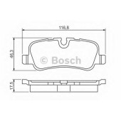 Колодки тормозные дисковые для LAND ROVER DISCOVERY(LA,LA#,TAA), RANGE ROVER(LM,LS) <b>BOSCH 0 986 494 148</b>