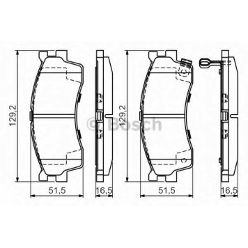 Колодки тормозные дисковые для KIA CARENS(FC), RIO(DC,DC#) <b>BOSCH 0 986 494 146</b>