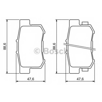 Колодки тормозные дисковые для HONDA ACCORD(CU), CR(RD#,RE), FR(BE) <b>BOSCH 0 986 494 233</b>