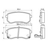 Колодки тормозные дисковые для HYUNDAI i10(PA) / KIA PICANTO(BA) <b>BOSCH 0 986 494 145</b>