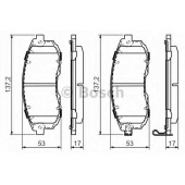 Колодки тормозные дисковые для NISSAN ALTIMA / SUZUKI SX4(EY,GY) <b>BOSCH 0 986 494 337</b>