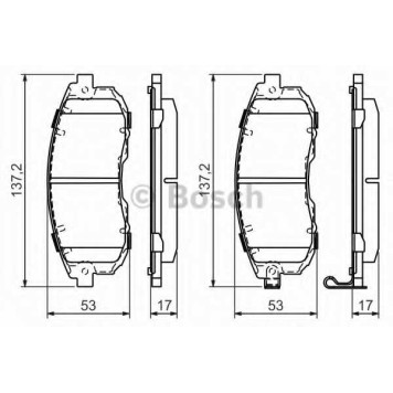 Колодки тормозные дисковые для NISSAN ALTIMA / SUZUKI SX4(EY,GY) <b>BOSCH 0 986 494 337</b>