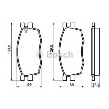 Колодки тормозные дисковые для HYUNDAI ACCENT(MC), i20(PB,PBT) / KIA RIO(JB) <b>BOSCH 0 986 494 139</b>