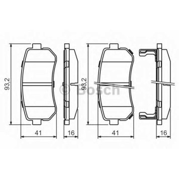 Колодки тормозные дисковые для HYUNDAI ACCENT, i20, i30 CW, i30, ix20, ix35, SONATA / KIA CEED, CERATO KOUP, CERATO, PICANTO, PRO CEED, RIO, SPORTAGE <b>BOSCH 0 986 494 140</b>