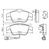 Колодки тормозные дисковые для AUDI Q3(8U) / VW SHARAN(7N1,7N2), TIGUAN(5N#) <b>BOSCH 0 986 494 372</b>