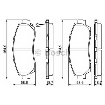 Колодки тормозные дисковые для HONDA CR(RD#,RE), ODYSSEY(RB#,RL3,RL4), PILOT <b>BOSCH 0 986 494 308</b>